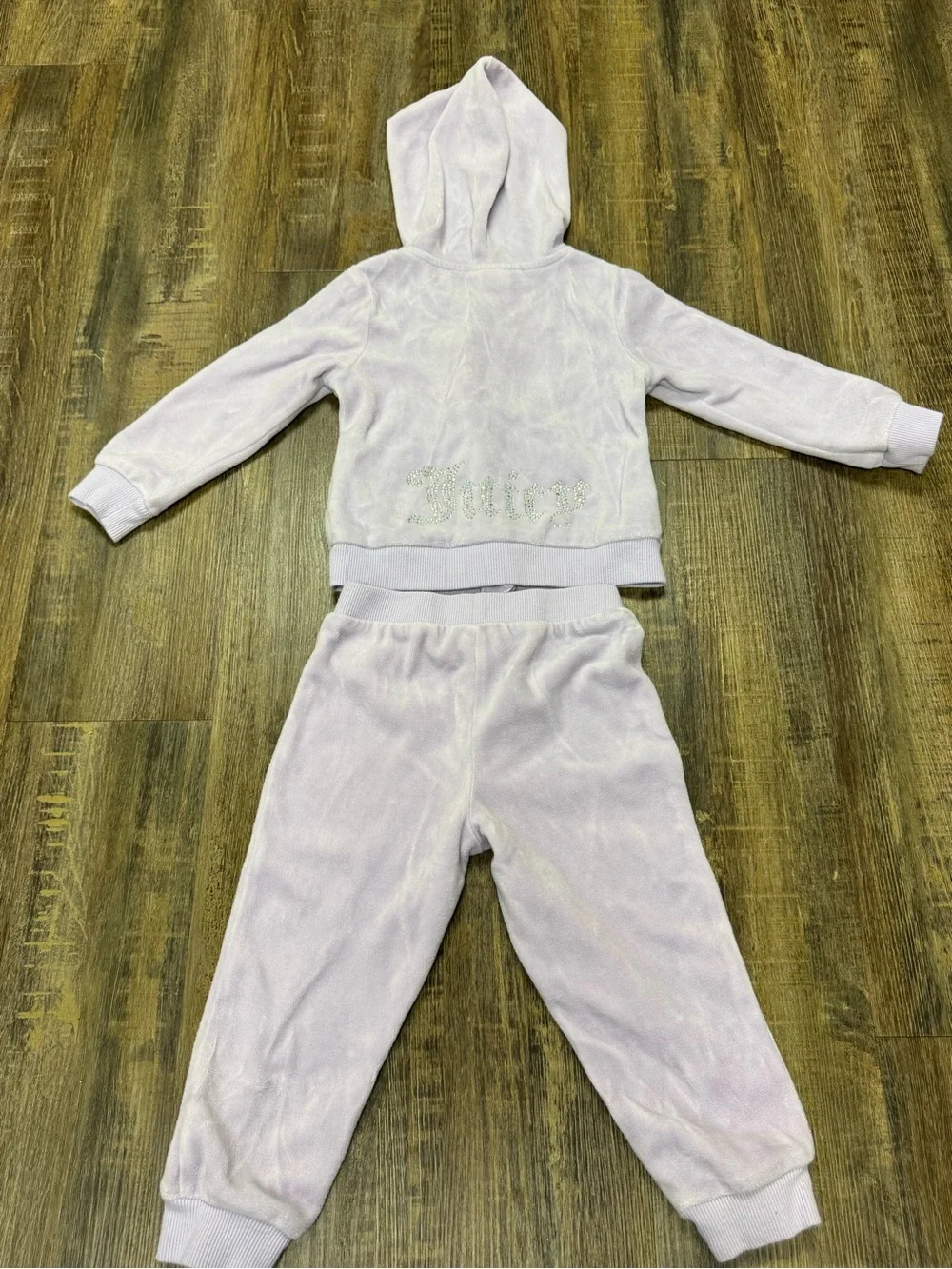 Juicy Couture Lilac Girls Plush Hoodie & Jogger Set 24M